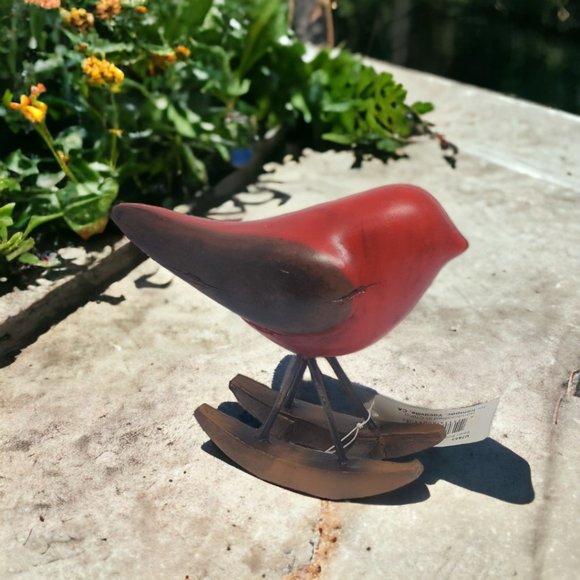 Resin Rocking Bird by Transpac - Cardinal, Scarlet Tanager, House Finch NWT - Picture 4 of 8